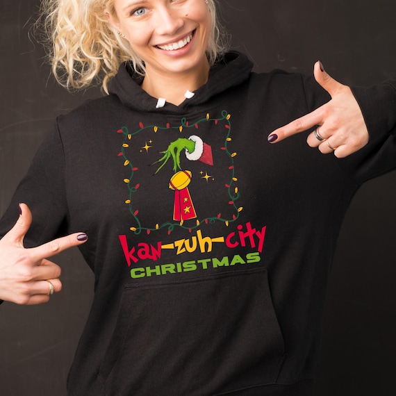 SHIRT Sweatshirt Hoodies Grinched Kansas City Christmas