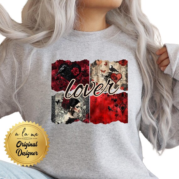 DTF Transfers -Valentine's Lover Gothic Design -  RTP (Ready to Press)