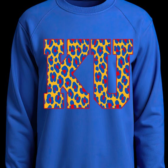 DTF Transfers - KS Kansas Football Varsity Leopard Collegiate - Ready to Press