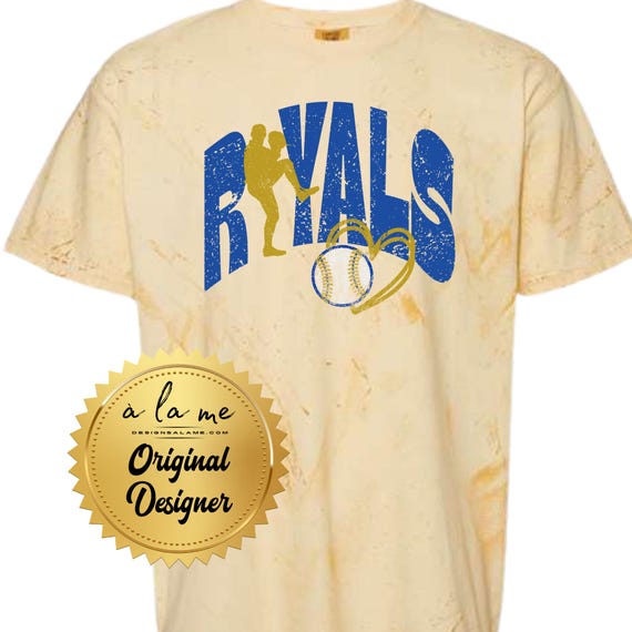 TSHIRT - Comfort Colors Citrine with KC Kansas City Royal Baseball Design