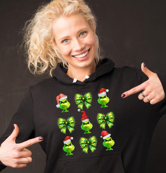 PNG Digital Download- GRINCHY Coquette Design Christmas for DtF Transfers