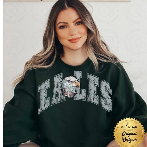 SHIRT Sweatshirt Hoodies Distressed EAGLE Football 2025 NFC Champions Philadelphia