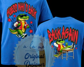 Digitale png-download - Guess Who's Back to School Alligator - voor overschrijvingen