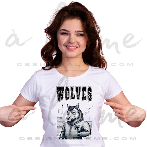 TShirt Sweatshirt Hoodies WOLVES Football Varsity JACKET Distressed