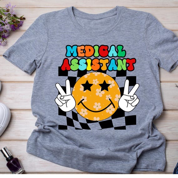 DTF MEDICAL ASSISTANT Smiley Retro - Transfers