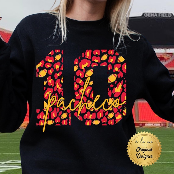 Tshirt Sweatshirt Hoodie KC Football Pacheco 10 Leopard Print