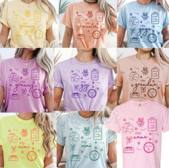 CUSTOM MADE 300dpi PNG digital download for Mother's Day Shirts - Fully Customizable!  Personalized just for you! These are examples!