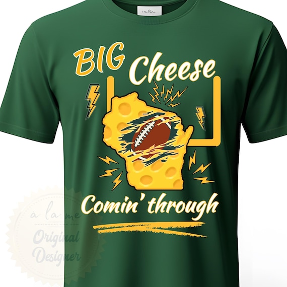PNG Digital Download -Green Bay Football Big Cheese Packers - for DTF Transfers for Crafts and Shirts