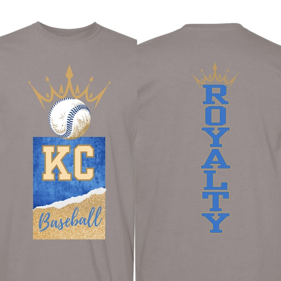 APPAREL KC Baseball Royalty Crown - Tshirts, Long Sleeve, Sweatshirt, Crewneck Hoodie