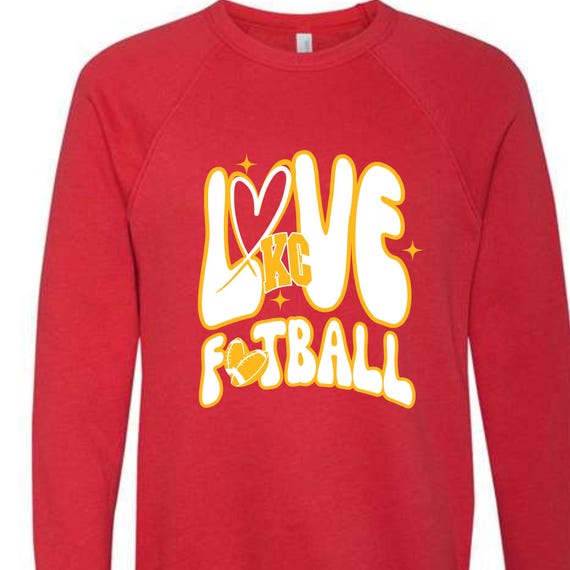 PNG Love KC FOOTBALL  Digital Download for DtF Transfers