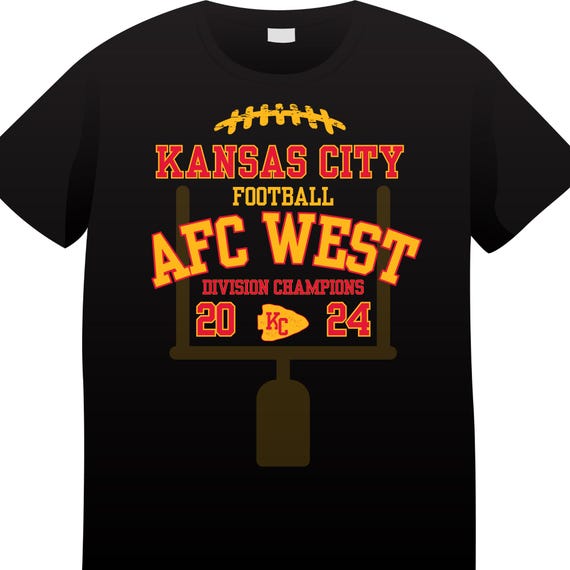 PNG Digital Download for DtF Transfers - Kansas City KC AFC West Division Champions 2024