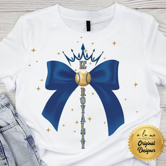 PNG Digital Download - KC Baseball Royalty Crown Bow Coquette Kansas City