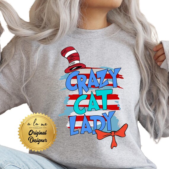 DTF Transfers - Crazy Cat Lady Teacher Reading Design