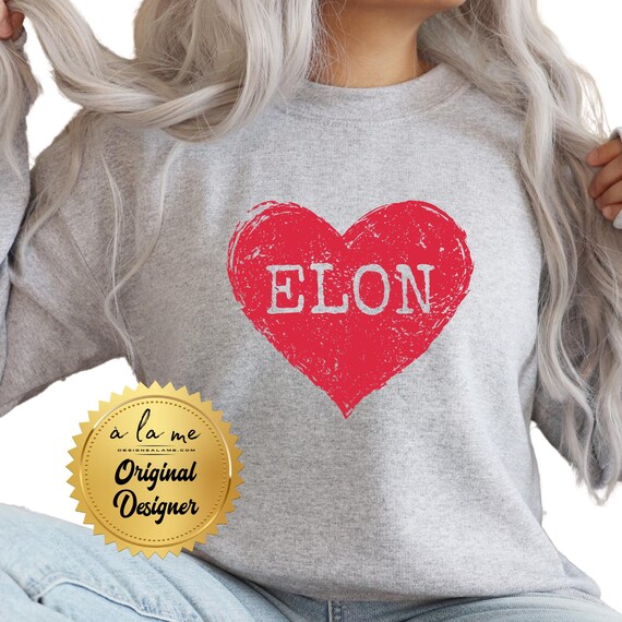 DTF Transfers -Love Elon Heart - Ready to Press
