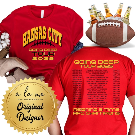 DTF Transfers - KC Kansas City FOOTBALL Tour Going Deep - Ready to Press