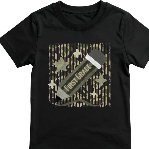 DTF Transfers - Camo Stripes Back to School - Grades Prek-6 - RTP Ready to Press