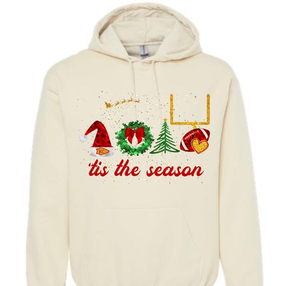 DTF Transfers - KC Football Christmas Sequin Glitter Tis the Season