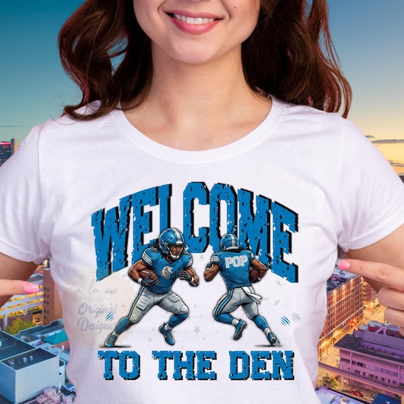 PNG Digital Download - Detroit Football Lions Welcome to the Den Pop - for Sublimation & DtF Transfers