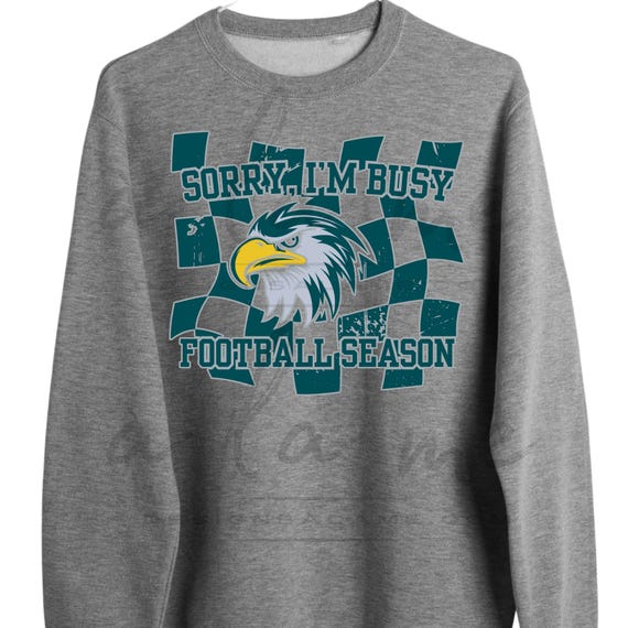 APPAREL EAGLE Football Season Sorry, I"m Busy Checker Retro
