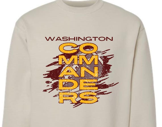 DTF Transfers - WAshington WA Football - Ready to Press - Commanders