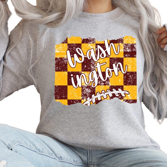PNG Digital Download - Washington WA Football Checker- for DTF Transfers for Crafts and Shirts