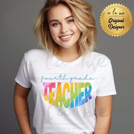 PNG Digital Download - TEACHERS of All Subjects and Grades Rainbow - for Transfers
