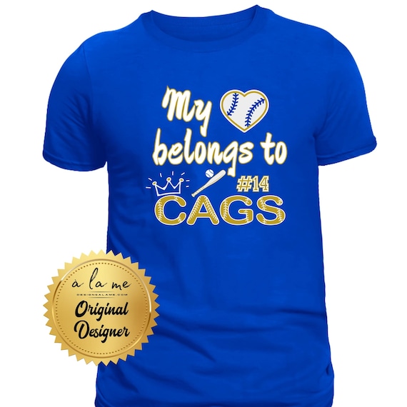 PNG Digital Download for DtF Transfers - Kansas City KC Baseball My Heart Belongs to Cags 14