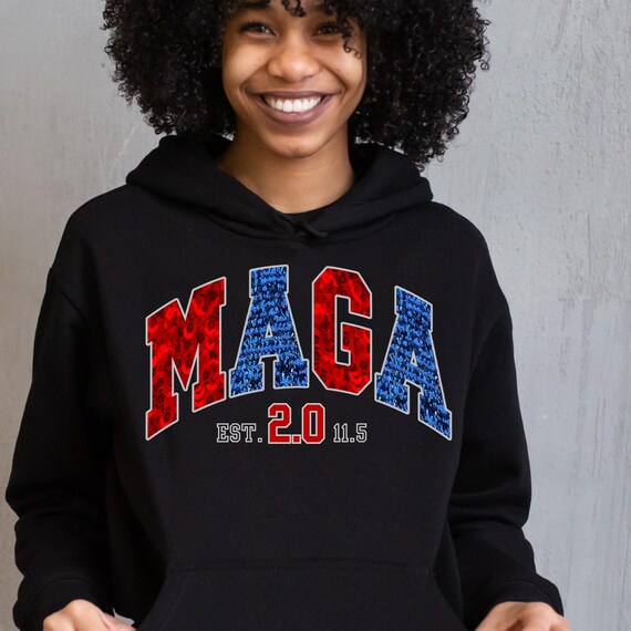 PNG Trump MAGA 2.0 Faux Sequins-  Digital Download for Transfers