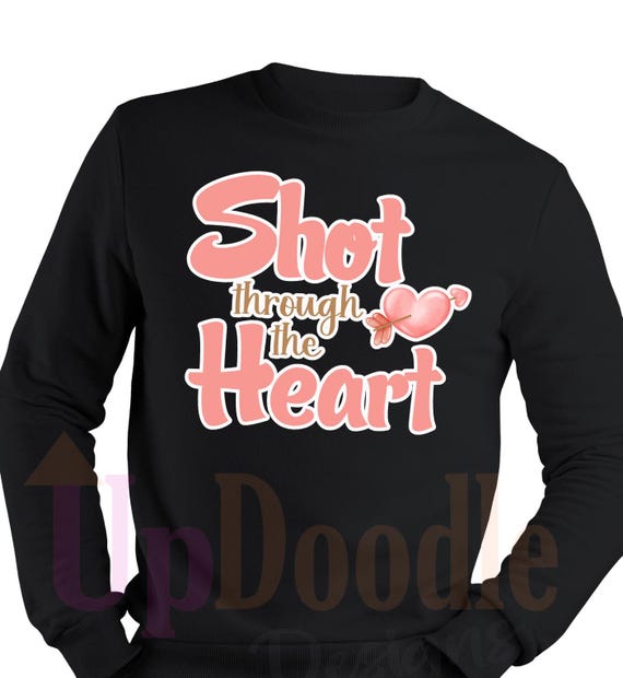 DTF RTP - Ready to Press Transfers - Shot through the Heart Valentine's Design