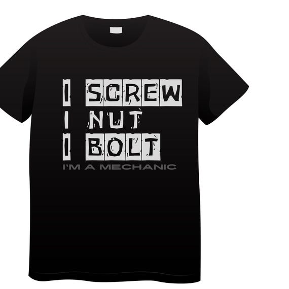 PNG Digital Download- I Screw Nut Bolt - Mechanic -for DtF Transfers
