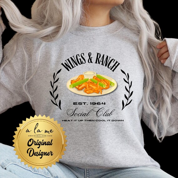 PNG Digital Download - WINGS and Ranch Social Club -for Sublimation & DtF Transfers