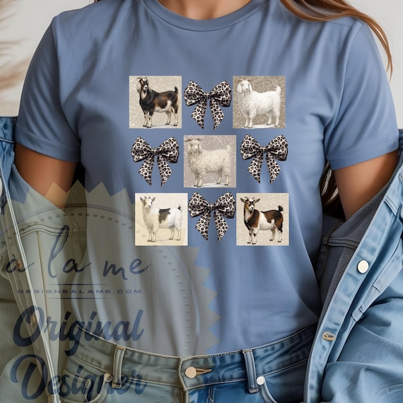 PNG Digital download -Goats Bows Checker Leopard Coquette