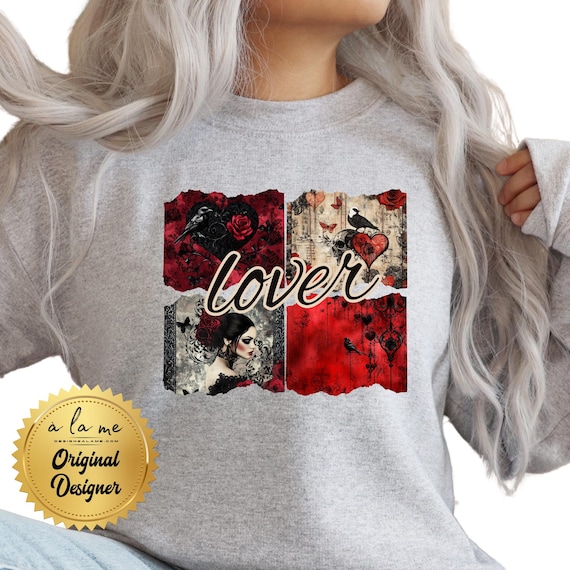 PNG Digital Download - Valentine's Day LOVER - Gothic - Sublimation & DtF Transfers