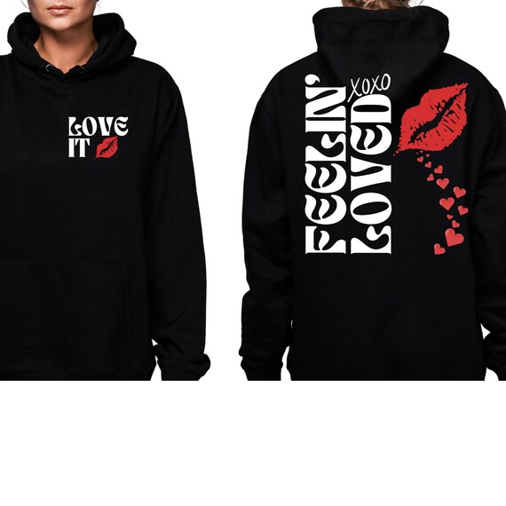 DTF Feeling Loved - Love It - Lips Kiss Valentine  - Ready to Press Transfers