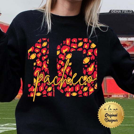 DTF Transfers - KC Football 10 Pacheco - Leopard Cheetah Print Kansas City