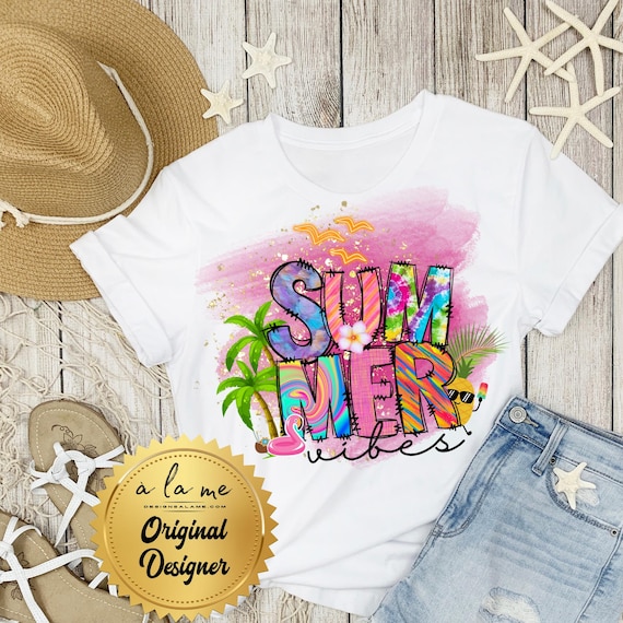 PNG Digital Download - Summer VIBES - School's out - for Sublimation & DtF Transfers