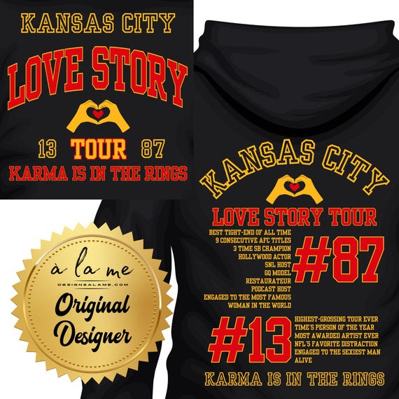 SHIRT Sweatshirt Hoodies KC LOVE Story Tour TnT Kansas City Engaged Couple