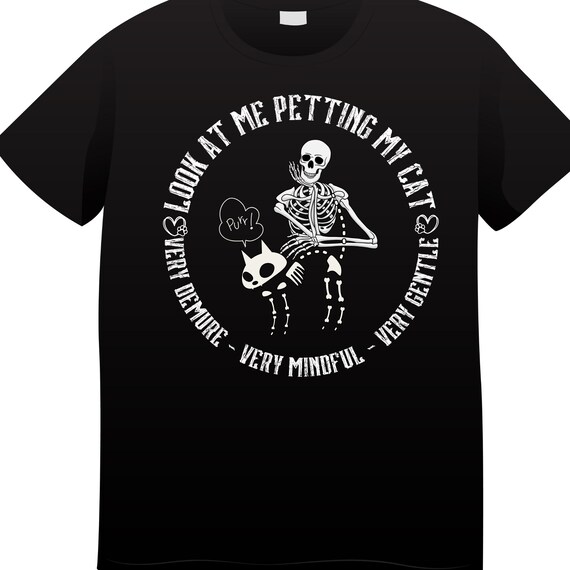 PNG  Digital Download for DtF Transfers - DEMURE Petting My CAT - Gentle