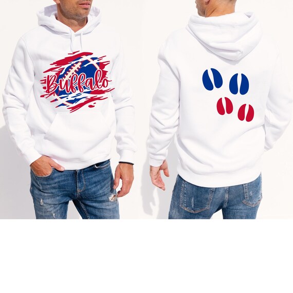 SHIRT Sweatshirt Hoodies BUFFALO Football Breakthrough Footprints Bills
