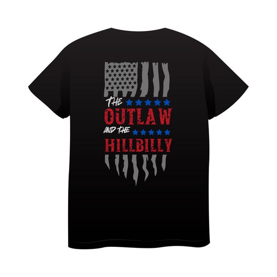 TSHIRT - THE OUTLAW & The Hillbilly Flag Convict Trump