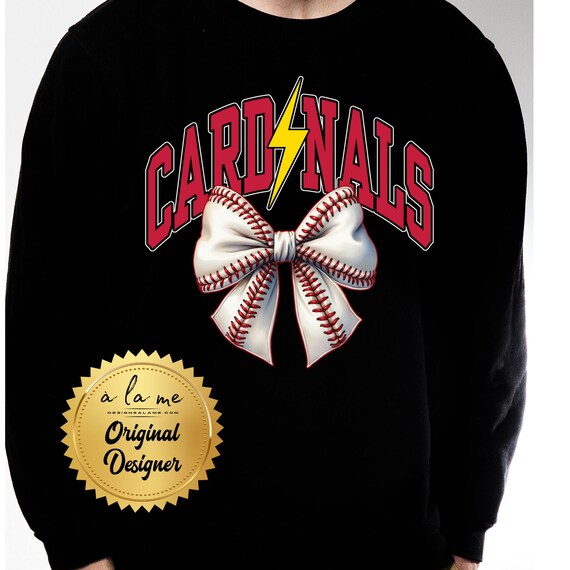 DTF Transfers Ready to Press (RTP) St Louis Cards Baseball Bow Coquette