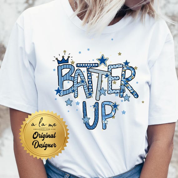 TSHIRT Kansas City KC Baseball BaTTER UP Doodle Letters