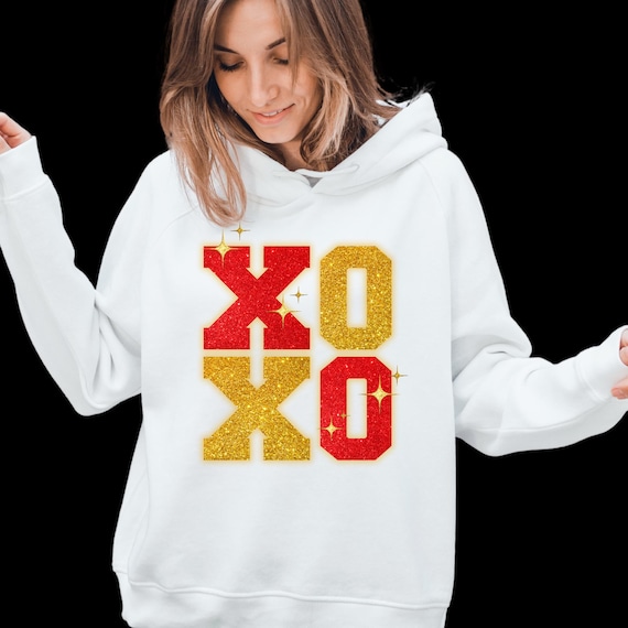 PNG Digital Download-XOXO FAUX Glitter - Valentine's Day-for DtF Transfers