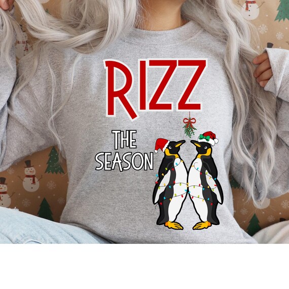 PNG Digital Download - Rizz the Season Penguins Christmas Holiday Season Charisma -for DtF Transfers