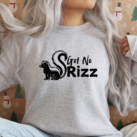 PNG Digital Download - Got No Rizz - Skunk -for DtF Transfers