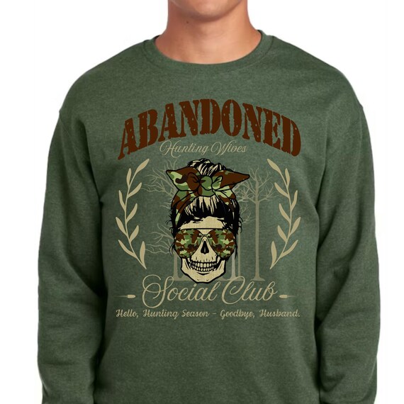 DTF Transfers RTP Abandoned Hunter's Wives Social Club - Man Bun - Skull
