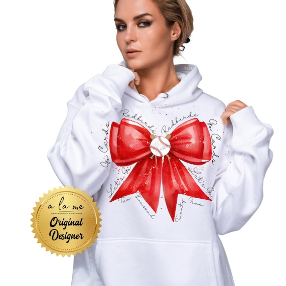 PNG Digital Download - St Louis CARDS Baseball Bow Coquette - for DTF Transfers for Crafts and Shirts