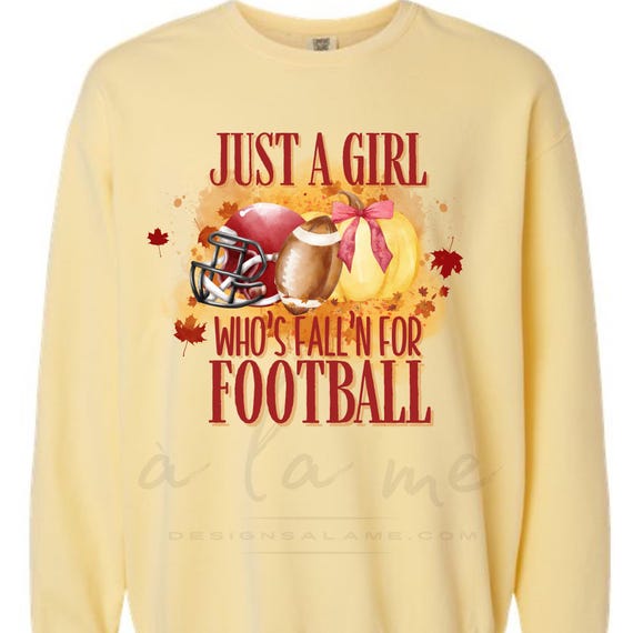 DTF Just a Girl Who Has Fall'n For Football - Ready to Press (RTF) Transfers