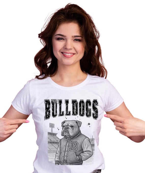 TShirt Sweatshirt Hoodies BULLDOGS Football Varsity JACKET Distressed