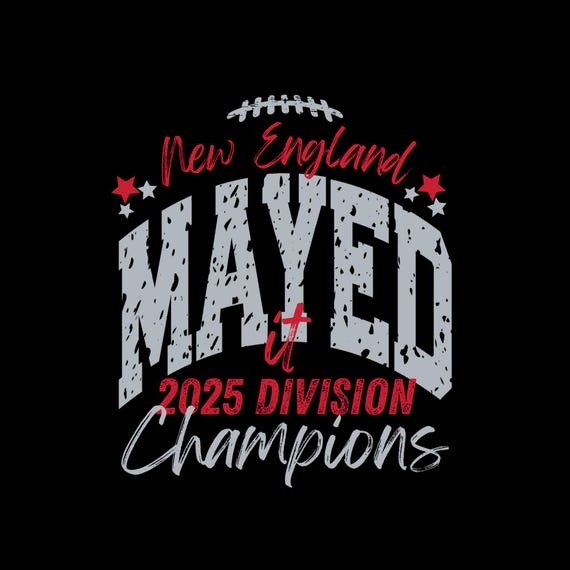 SHIRT Sweatshirt Hoodies New England Mayed Football 2025 Division Champs